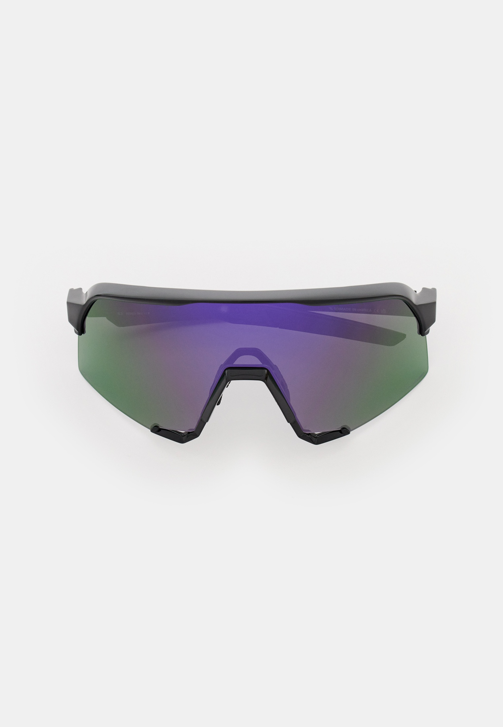 Спортивные очки с диоптриями 100% S3 Polished Black - HiPER Lavender Mirror Polarized Lens