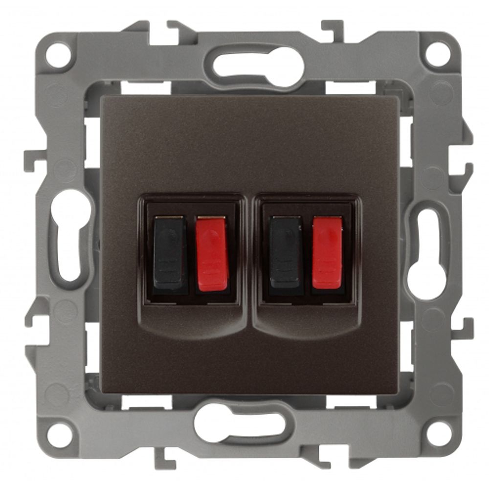 12-3112-13 ЭРА Розетка аудио двойная, IP20, Эра12, бронза