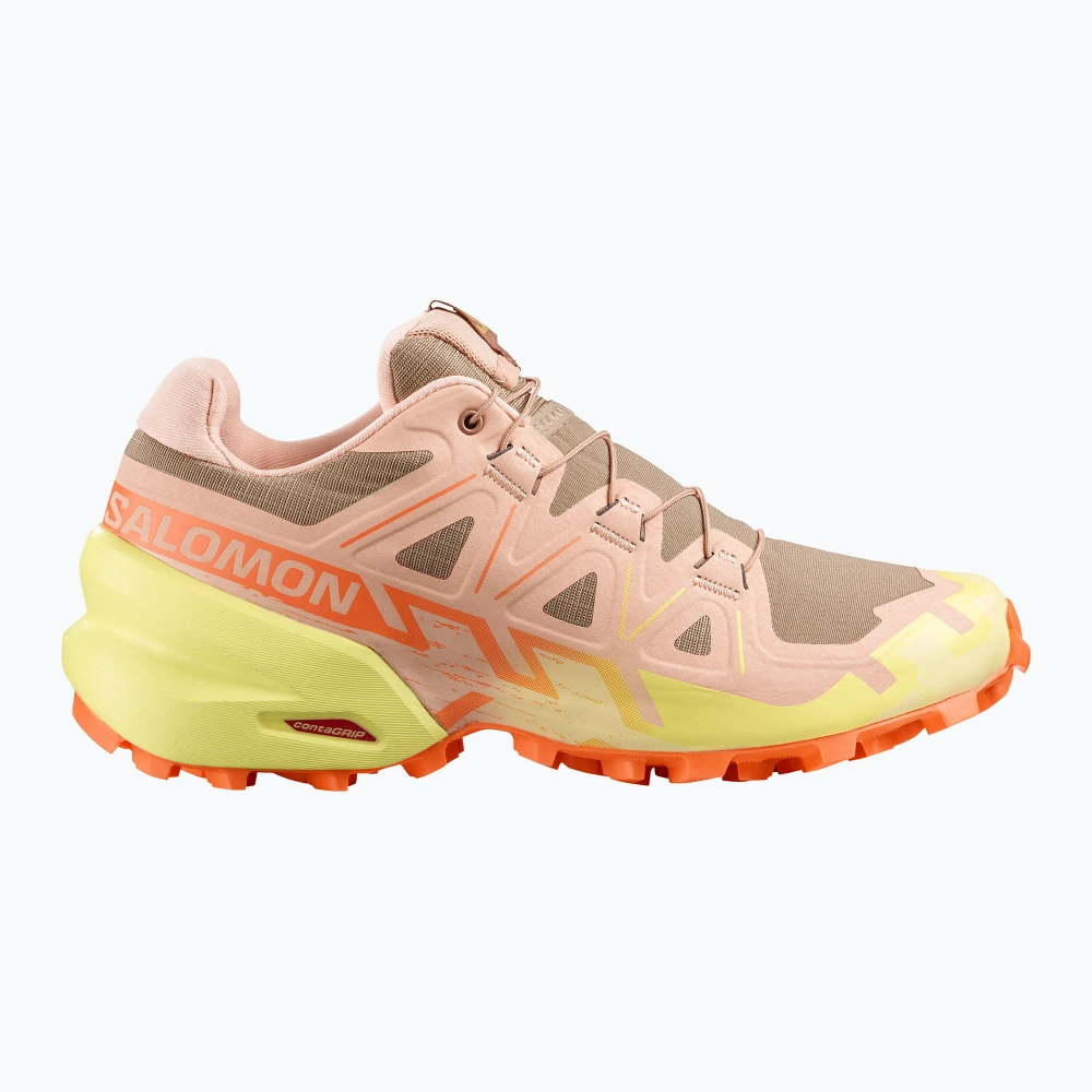 Женские Кроссовки для бега Salomon Speedcross 6 burro/sunny lime/almond cream