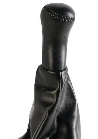 Ручка КПП с кожаным чехлом 2170 с рамкой черная+серая 10984