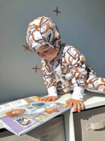 Утеплённый комбинезон с открытой ножкой Mjölk Sleep and Play Ракеты