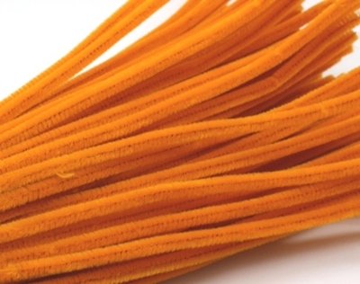 Проволока шенил/синель для рукоделия 30 см, оранжевый