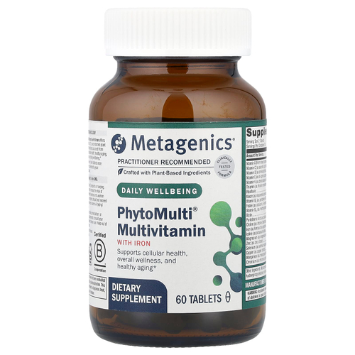 Metagenics, PhytoMulti®, мультивитамины с железом, 60 таблеток