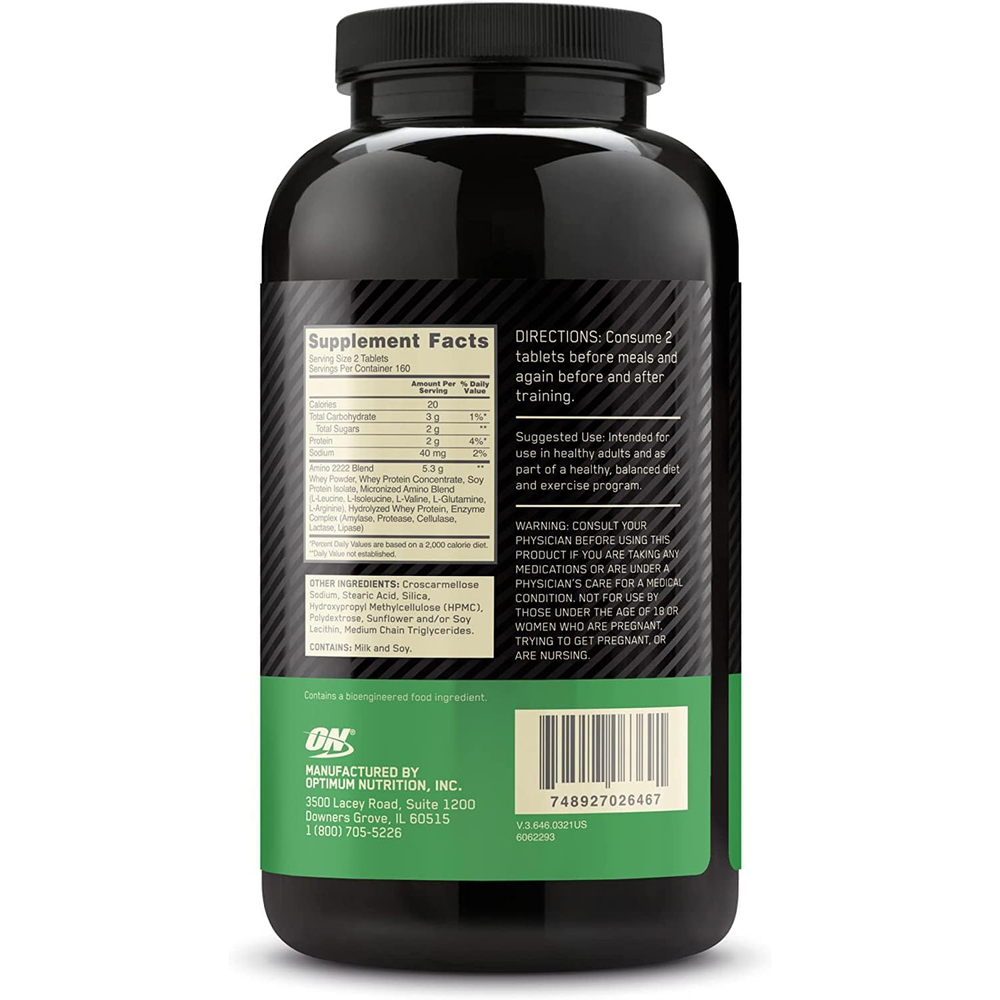 Optimum Nutrition Superior Amino 2222 320 таблеток