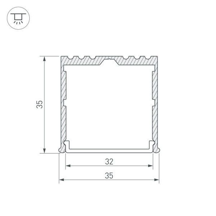 Профиль Arlight ARH-Power-W35-3000 Anod 036136