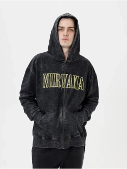 Зип Худи PARABOLA Nirvana оверсайз для мужчин и женщин