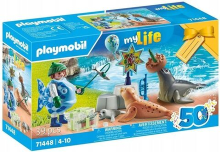 Конструктор Playmobil My Life - Кормление животных, день рождения тюленей - Плеймобиль Моя жизнь 71448