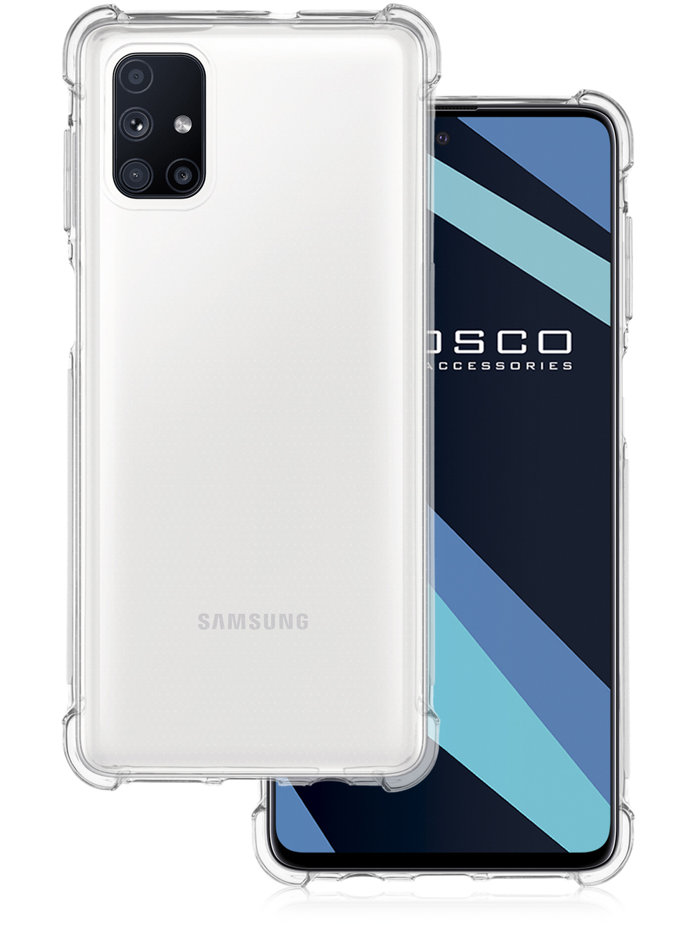 Чехол ROSCO для Samsung Galaxy M51 оптом (арт. SS-M51-HARD-TPU-TRANSPARENT)