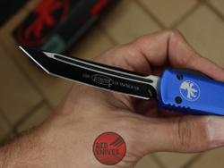 Нож Microtech Ultratech T/E - синяя рукоять, танто черный клинок + запчасти RK-377