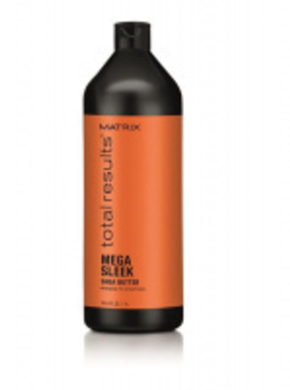 Шампунь для гладкости непослушных волос с маслом ши Matrix Total Results Mega Sleek Shampoo, 1000мл