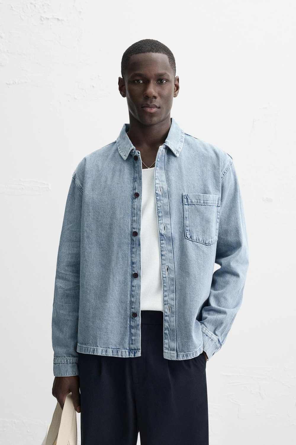 Джинсовая рубашка boxy fit