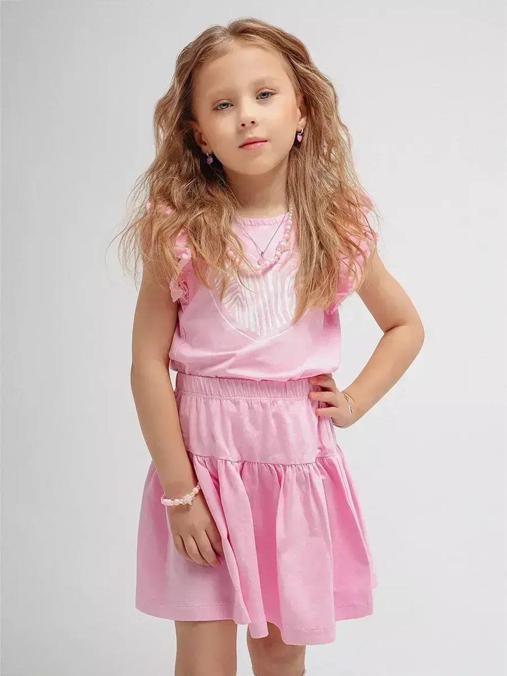 Костюм в садик для девочки юбка и футболка