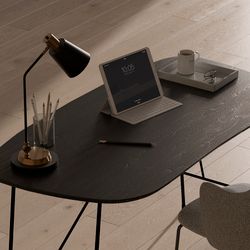 Лампа настольная Pilwy, Ø21х65 см, золотистая/черная