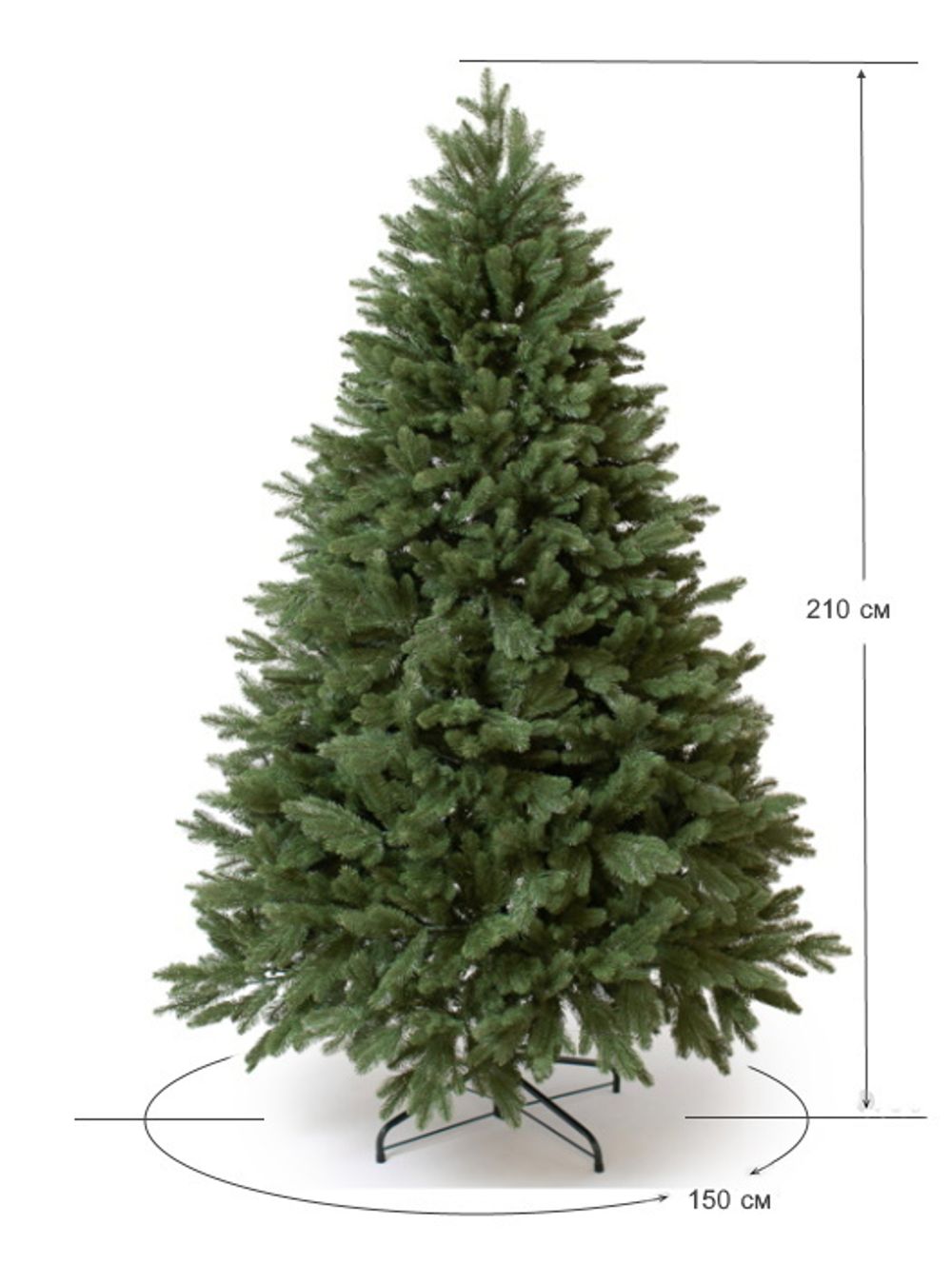 Искусственная ель «Барнелло» (литая хвоя) 210 см / 2.1 м