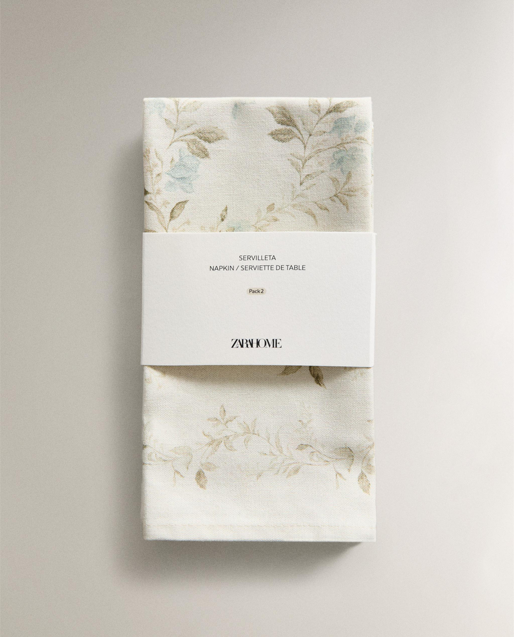 Zara Home столовая салфетка из хлопка, цветочный мотив, 45 45 см (комплект 2 шт.) · 5296/022