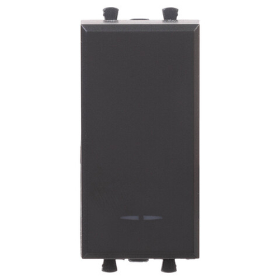 Переключатель модульный, "Avanti", "Черный матовый", 1 модуль