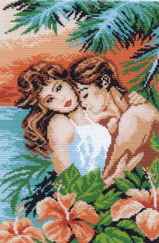 "Тропический вечер"-0766 канва с рисунком