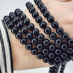 Жемчуг Майорка чёрная, классика, 8мм, штучно