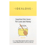 Idealove, Superfood Skin Savior, маска с суперфудами, мед, 5 шт. по 20 мл (0,68 жидк. унции)