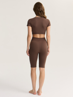 Бесшовные велосипедки с высокой посадкой