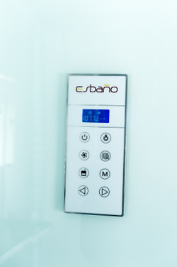 Душевая кабина Esbano (Эсбано) ES-L90CR, с низким поддоном, с электрикой и LED освещением, 90х90х210