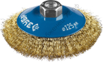 ЗУБР 125 мм, витая латунированная стальная проволока, 0.3 мм, Щетка коническая, Профессионал (35267-125)