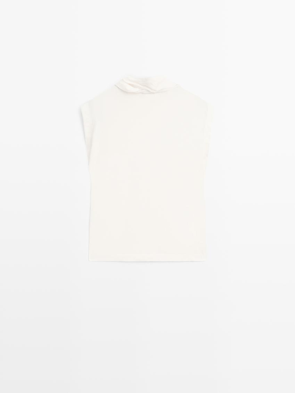 Massimo Dutti Топ без рукавов, натуральный, кремовый