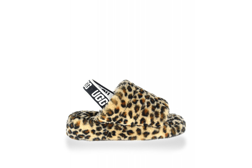 UGG Fluff Yeah Slide-Leopard