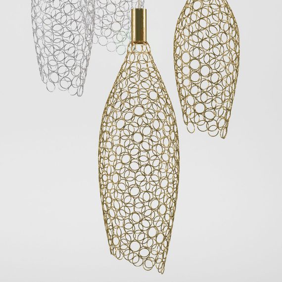 Подвесной светодиодный светильник Eurosvet Ruche 90352/6 золото/хром