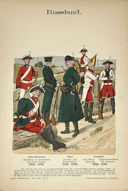 Кнетель Р. Исследование по истории военного костюма. Изображения униформ.1890