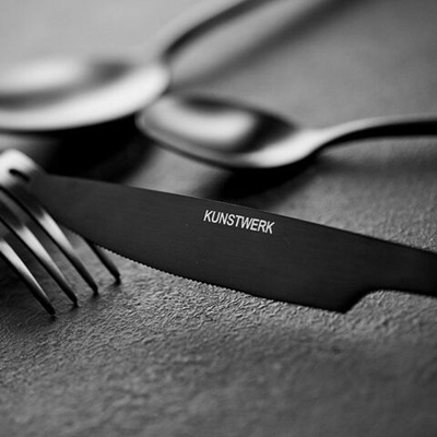 Черная столовая ложка «Саппоро бэйсик» (Цвет: черный)