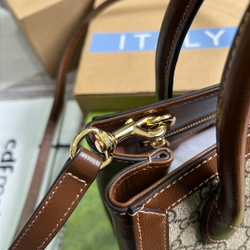 Gucci Small Tote With Piston Closure 24 cm