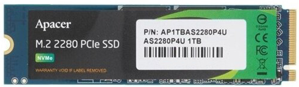 Накопитель SSD M.2 2280 Apacer AP1TBAS2280P4U-1 1024 ГБ