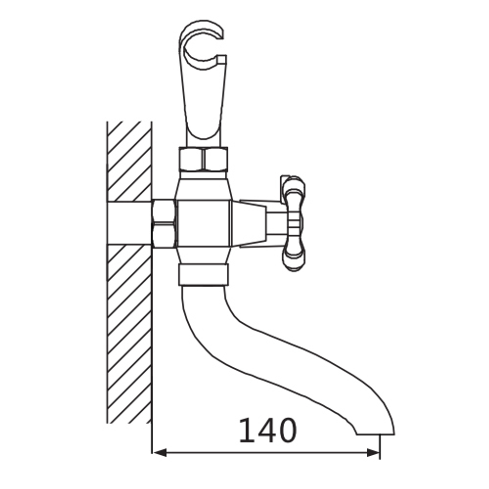 Смеситель для ванны Oute T65 T6502K