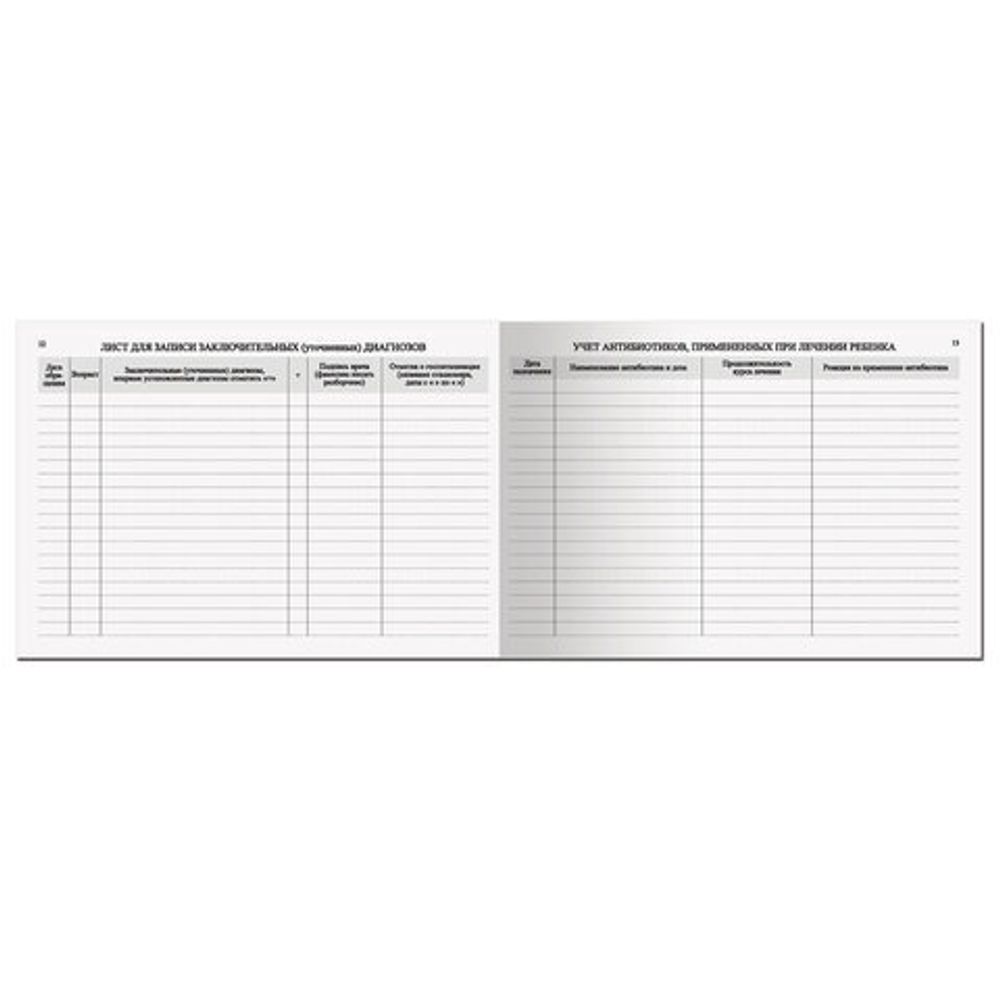 Медицинская карта "История развития ребенка, форма 112), 96 л., твердая, А5 (205х150 мм), универсальная, STAFF, 130173