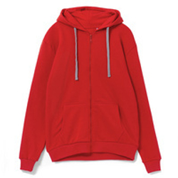 Толстовка на молнии с капюшоном Unit Siverga, красная