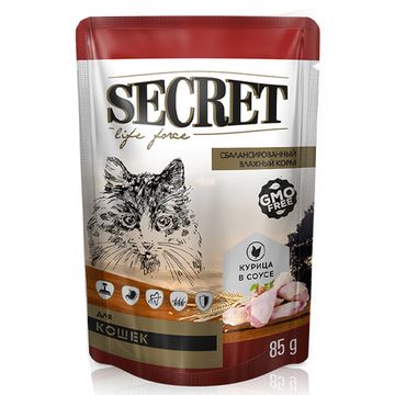 Секрет Лайф Форс пауч для кошек курица в соусе