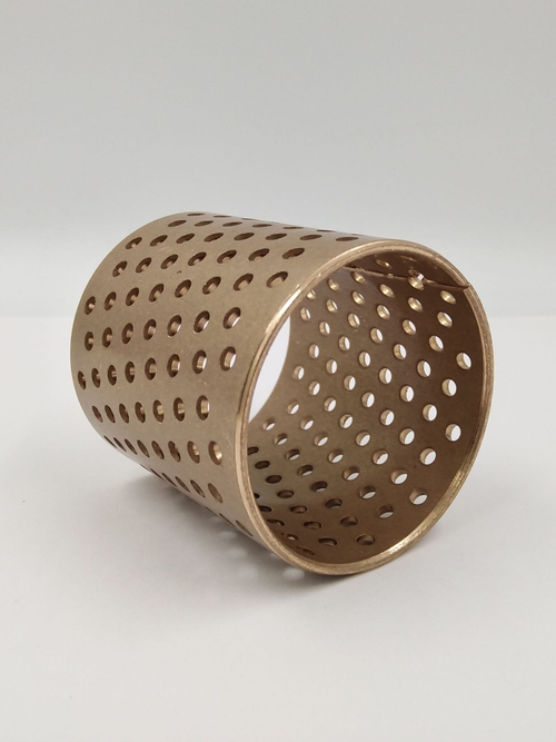 Бронзовая разрезная свертная втулка E92 60x65x70 4 шт. / Скользящий подшипник / Металлосвертная втулка с перфорацией / для манипуляторов и спец. Техники