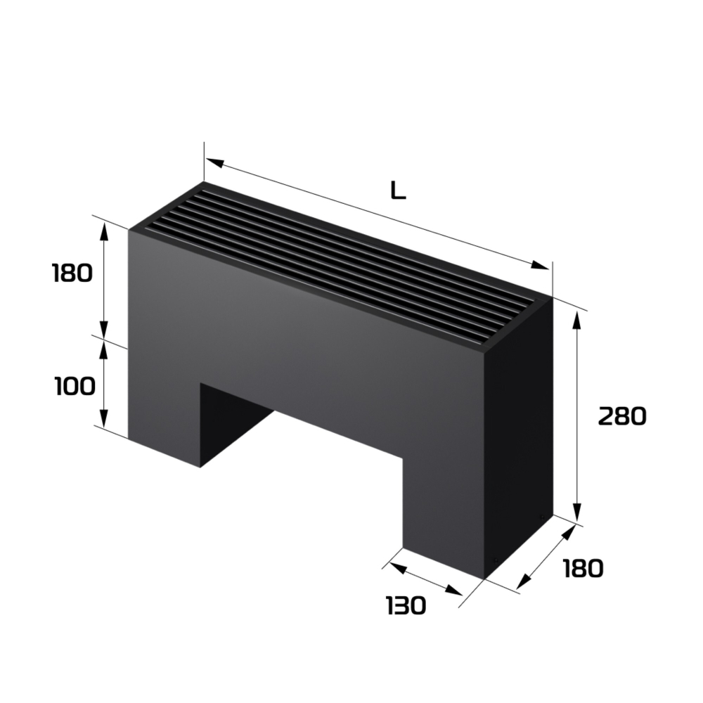 Конвектор напольный Royal Thermo STEP-180/180/600-3-N-BL-LG-BL
