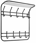 ВЕШАЛКА НАСТЕННАЯ СТАНДАРТ 2-Х ЯРУС КОМФОРТ ЧЕРНЫЙ ВНК542