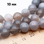 Агат бусины, диаметр около 10,1-10,3 мм, цена за 18-19 шт (1/2 нити)