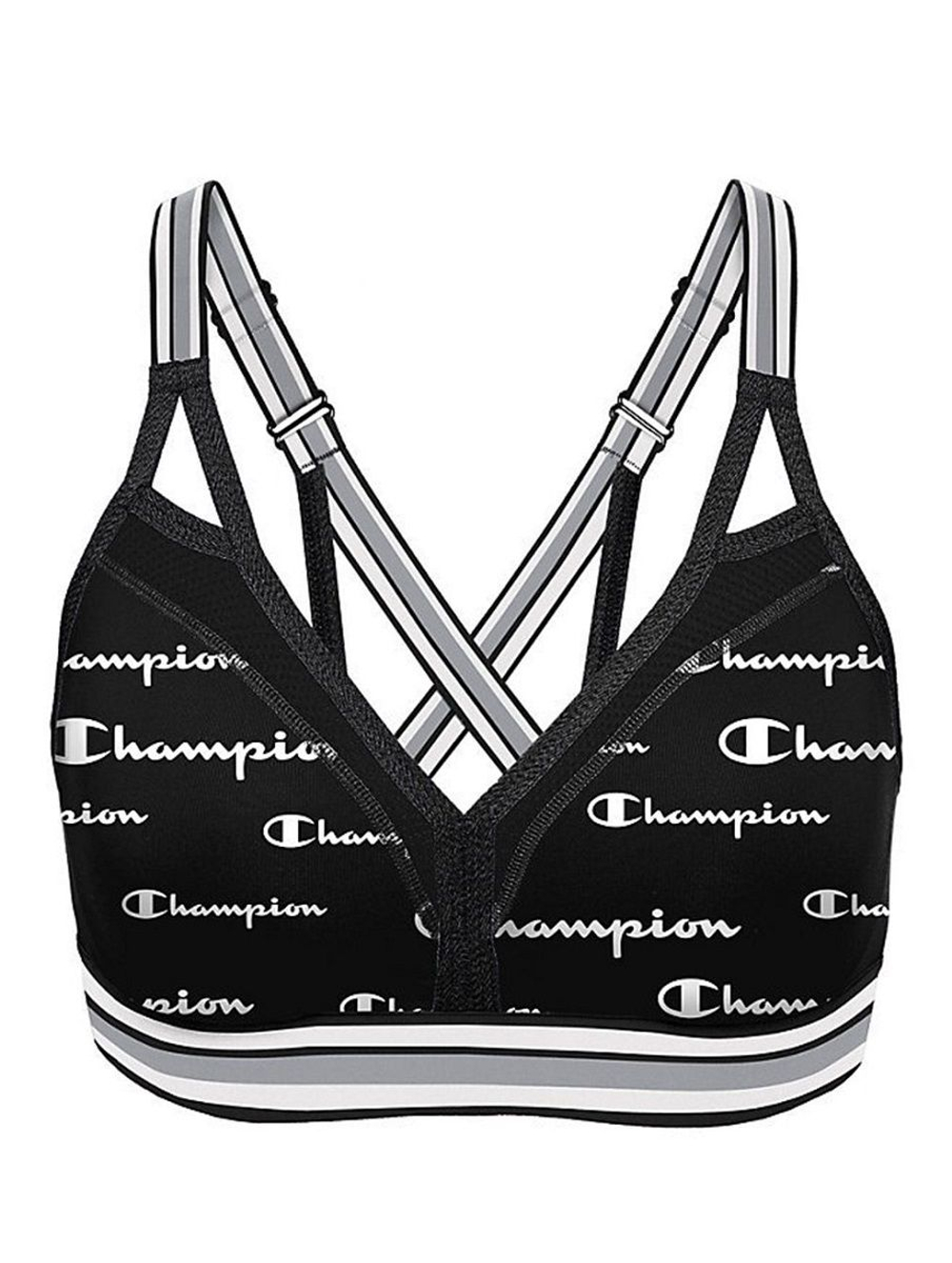 Комфортный бюстгальтер без каркасов для занятий спортом (Размер: S) (Цвет: черный)