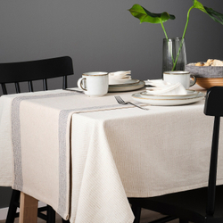 IKEA SILVERARV  (ИКЕА СИЛВЕРАРВ)  -  Настольная скатерть, голубой/бежевый, 45x150 см