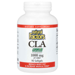 Natural Factors, КЛК, 1000 мг, 90 мягких таблеток