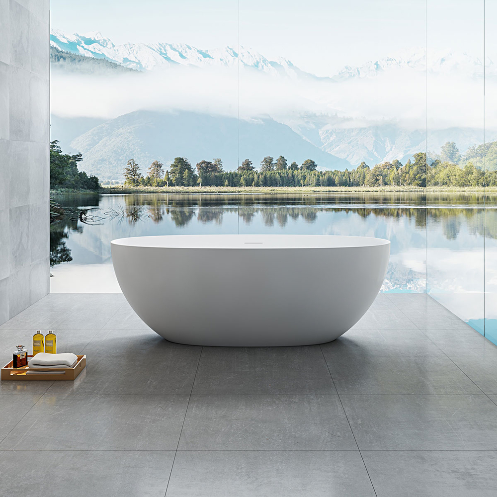 Ванна Solid Surface Vincea Vincea VBT-6S01MW, 1700*750*550, белый мат., слив-перелив в комплекте