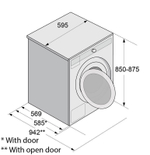 ASKO W6098X.W/2 размеры
