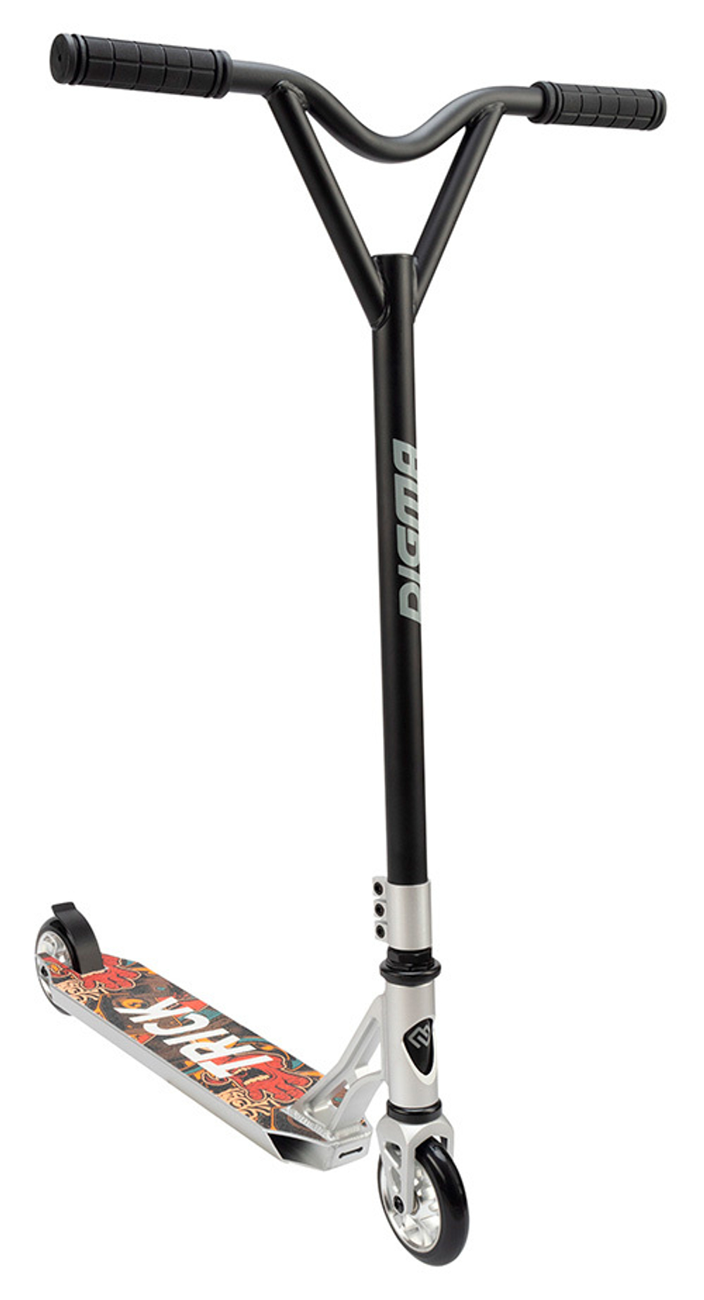 Самокат Digma Trick трюковый 2-кол. белый/черный (ST-TR-100)