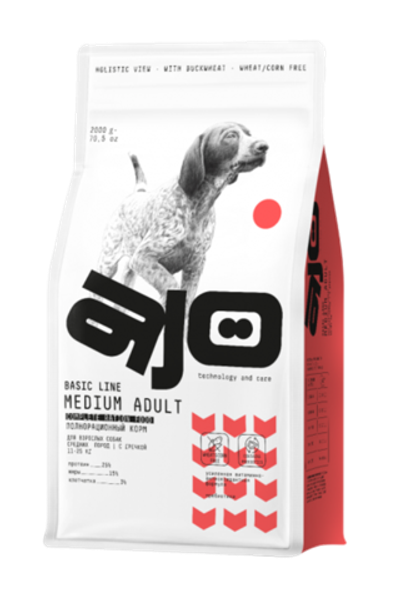 AJO Dog Medium Adult Говядина 2кг.