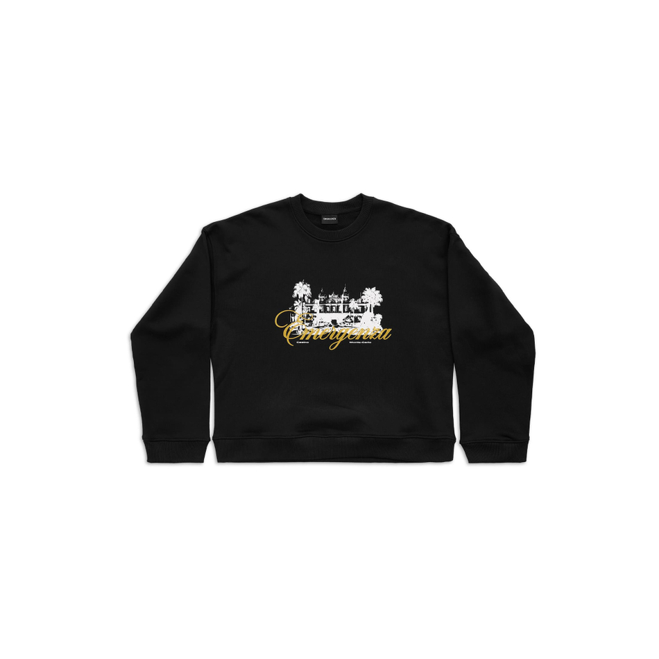 CASINO CROPPED SWEATSHIRT OVERSIZED LOOSE