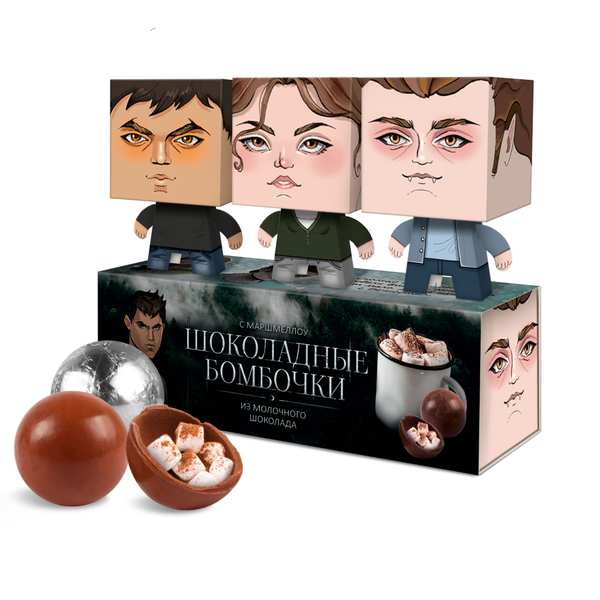 Набор шоколадных бомбочек с маршмеллоу, ВЕЧНОСТЬ , 90 гр., ТМ Chokocat